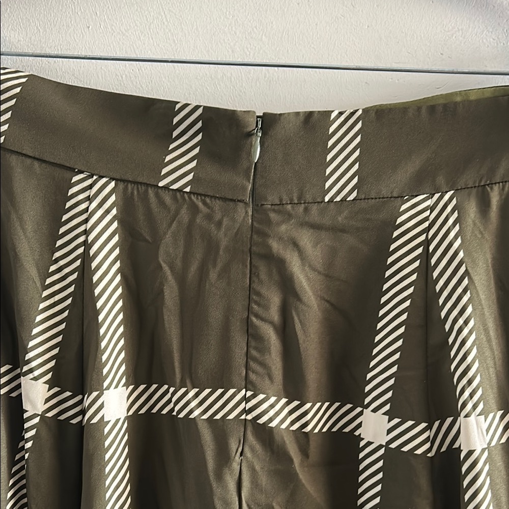 eShakti, Woman’s Size 1X-16W Olive Plaid Women's Skirt - Picture 6 of 8